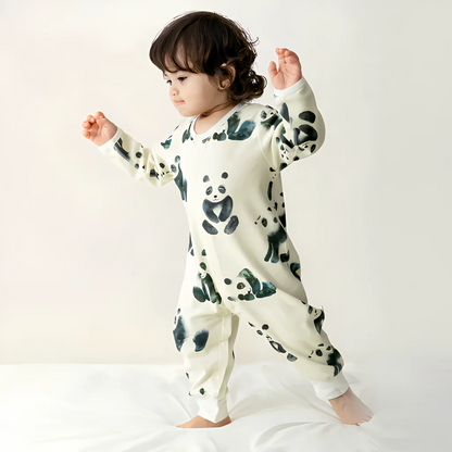Artistic Animal Series, 5-pack, Baby Organic Cotton Long-Sleeve Romper.