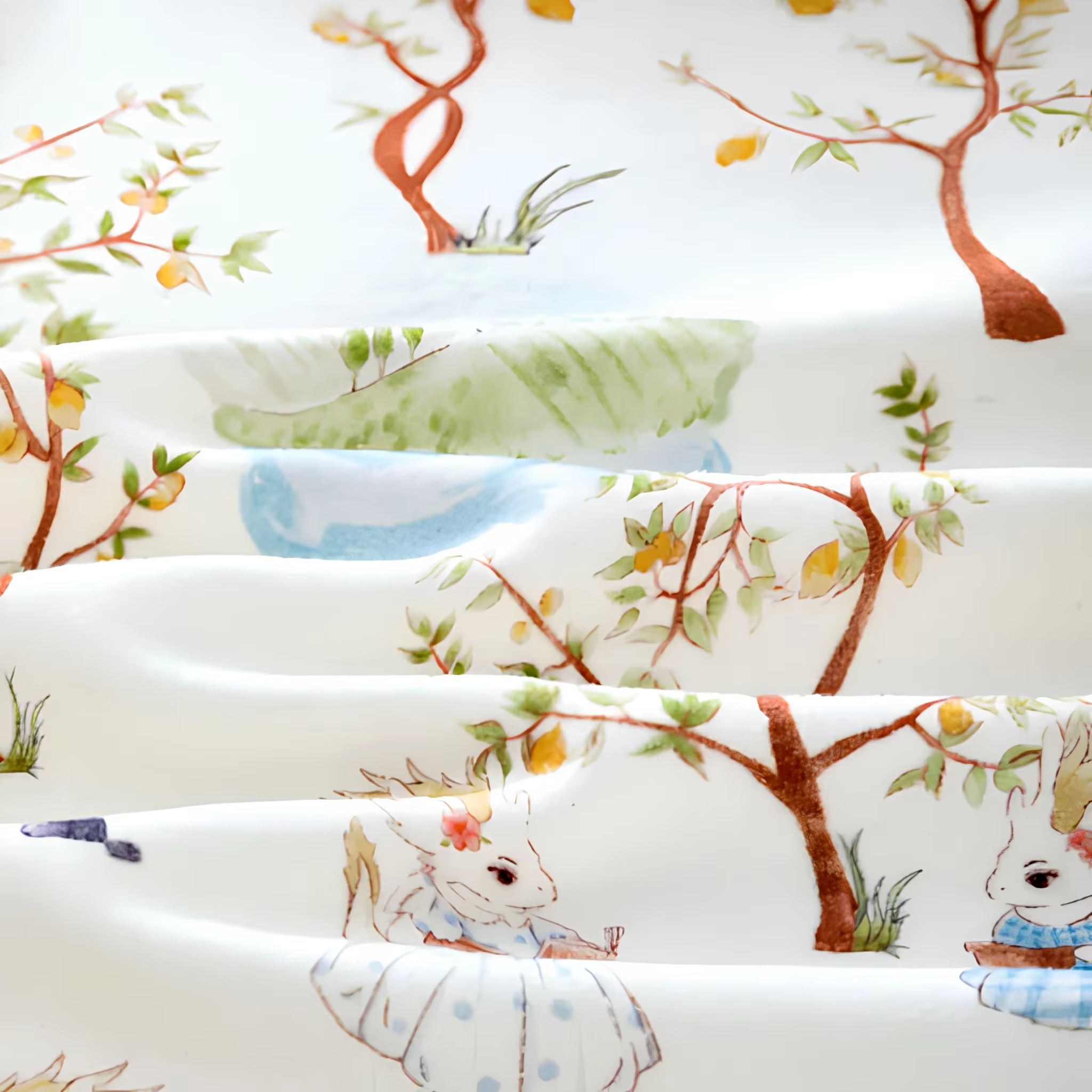 Baby Vintage Floral Manor Cloud-Soft Bunny Cotton Romper, 5-Pack.