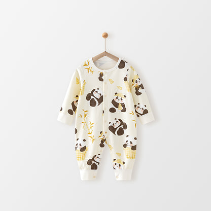 Baby Vintage Floral Manor Cloud-Soft Bunny Cotton Romper, 5-Pack.