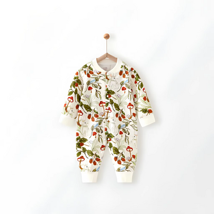 Bunny Cotton: Berry Forest Vintage Long-Sleeve Romper