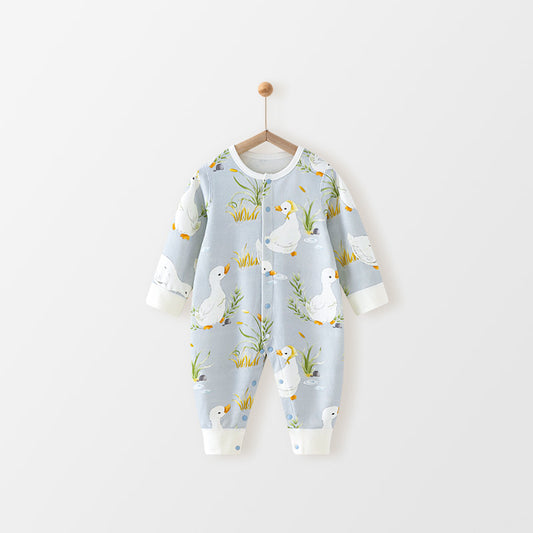 Baby "Ducky's Pond" Ultra-Soft Bunny Cotton Romper