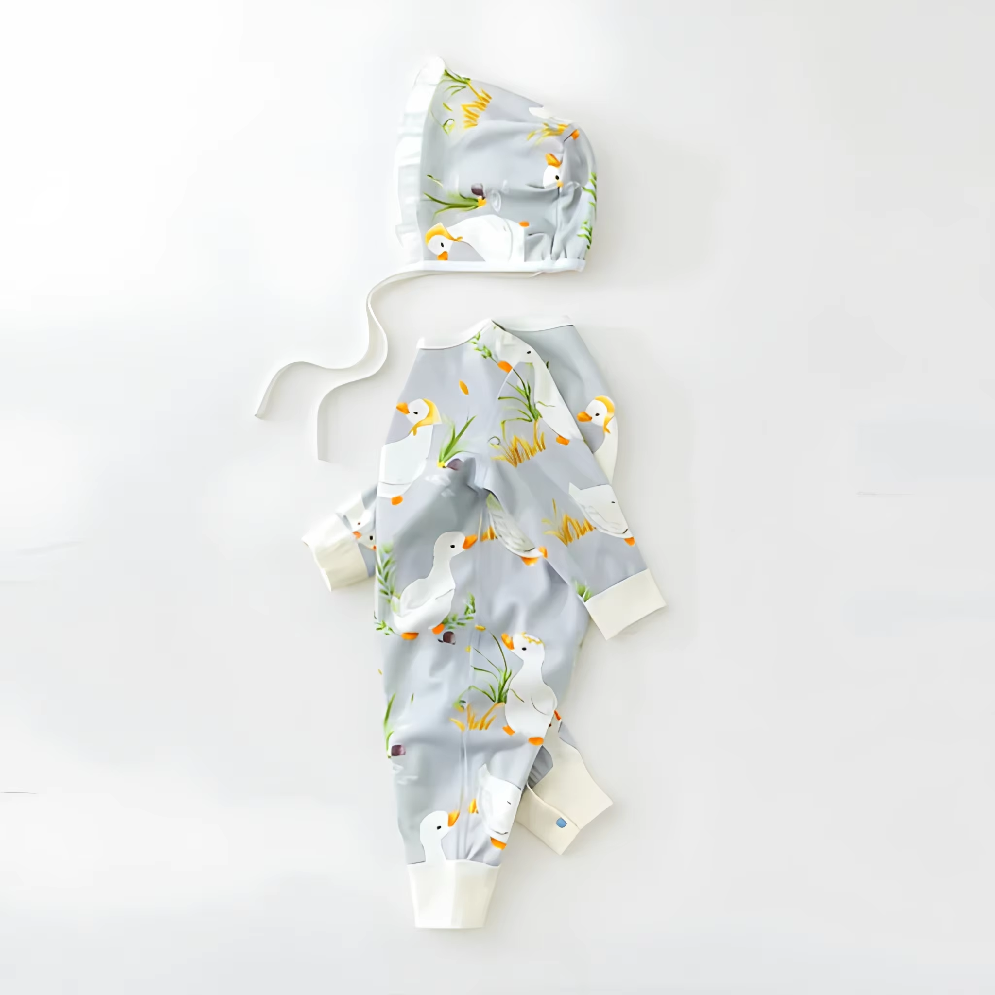 Baby "Ducky's Pond" Ultra-Soft Bunny Cotton Romper