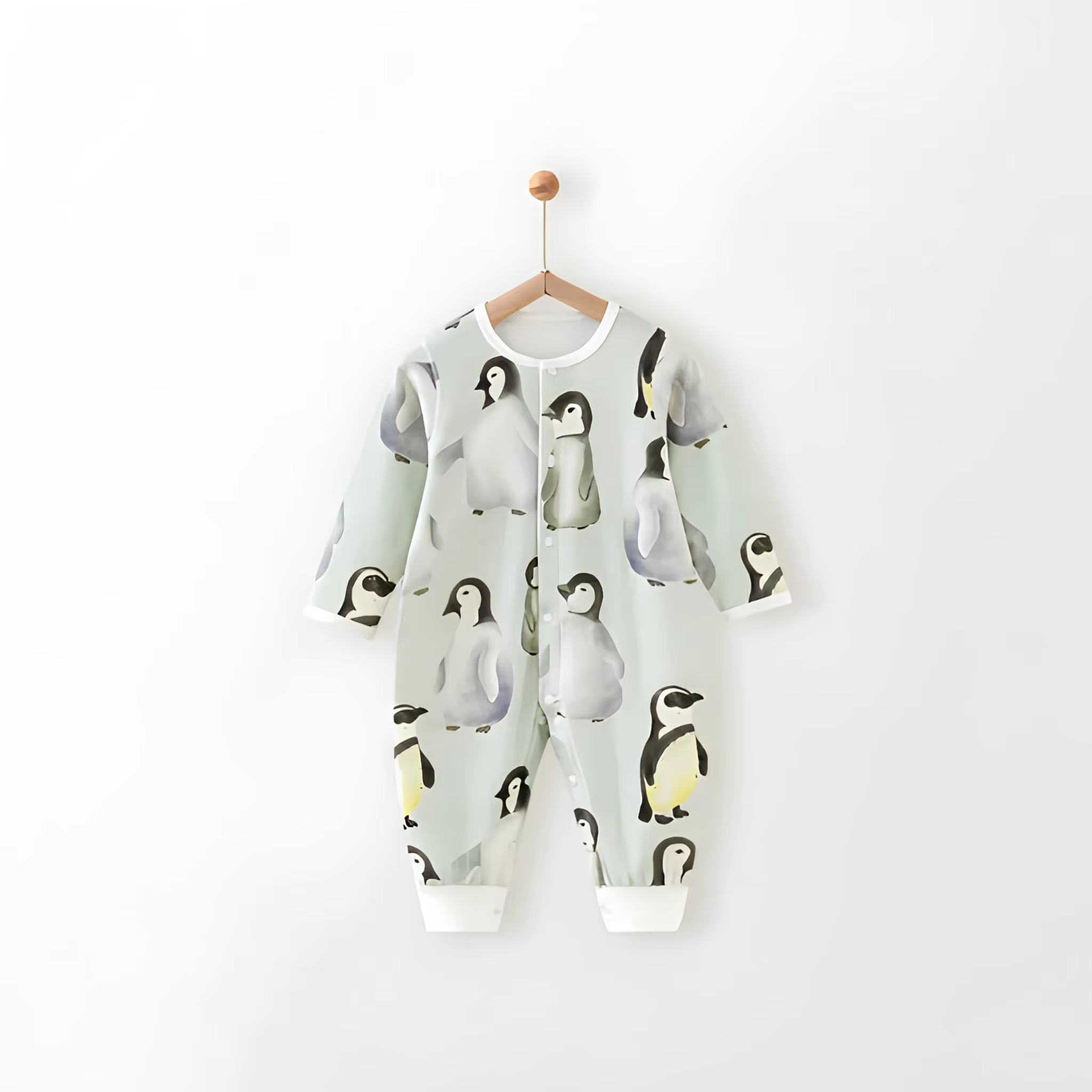 Artistic Animal Series, 5-pack, Baby Organic Cotton Long-Sleeve Romper.
