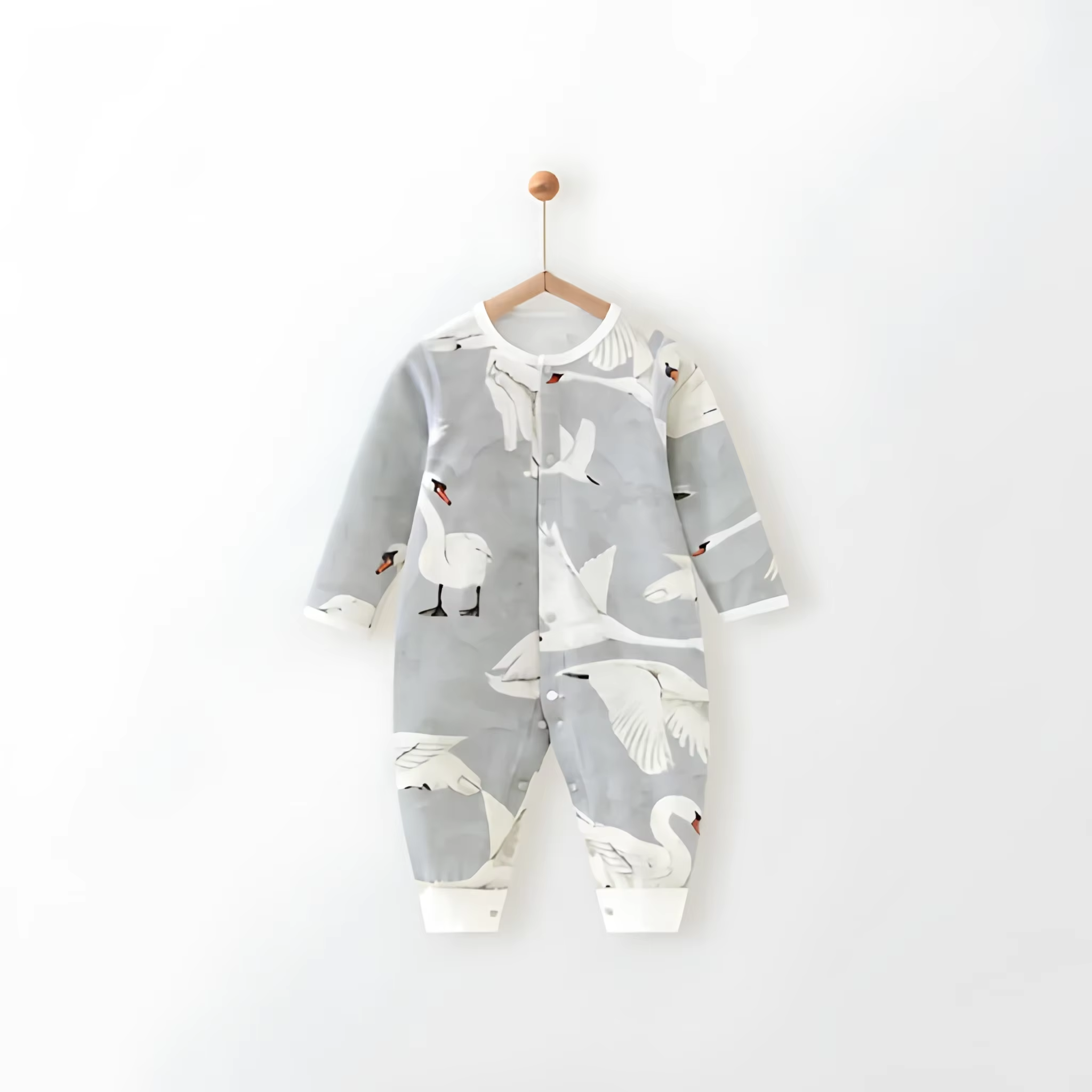 Artistic Animal Series, 5-pack, Baby Organic Cotton Long-Sleeve Romper.