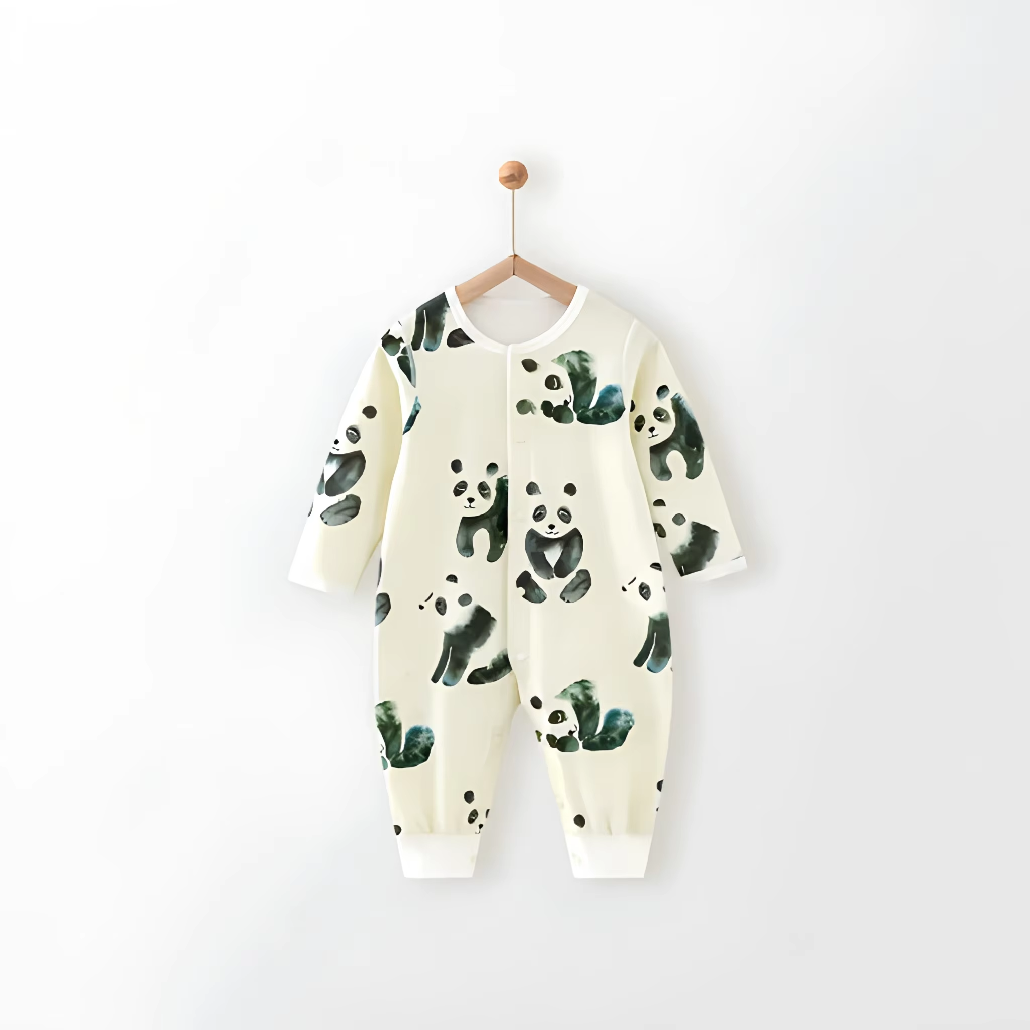 Artistic Animal Series, 5-pack, Baby Organic Cotton Long-Sleeve Romper.