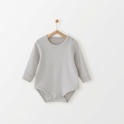 Infant Striped Long Sleeve Romper | 100% Pure Cotton Seamless Bodysuit for Baby - Optional Matching Bonnet Set